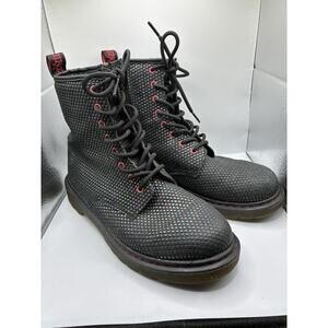 Dr Martens Delaney Yie Festival Edgy L 6 EU 37 Iridescent Snake Combat Boots